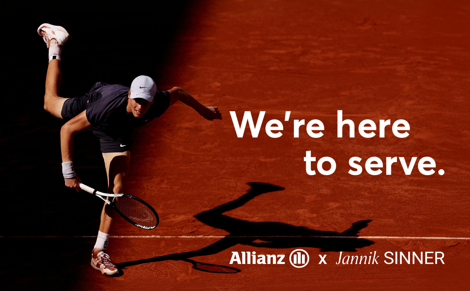 Jannik Sinner in action 